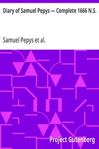 Diary of Samuel Pepys — Complete 1666 N.S. cover
