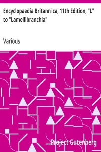 Encyclopaedia Britannica, 11th Edition, "L" to "Lamellibranchia": Volume 16, Slice 1 — Various cover
