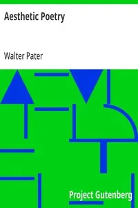 Aesthetic Poetry — Walter Pater cover