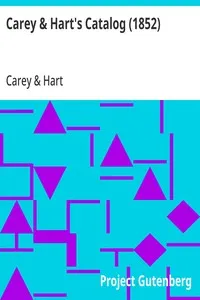 Carey & Hart's Catalog (1852) cover