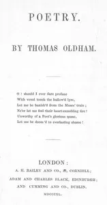 Poetry — Thomas Oldham cover
