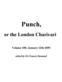 Punch, or the London Charivari, January 12th, 1895 cover