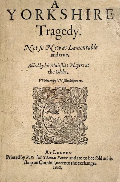 A Yorkshire Tragedy — Anonymous cover