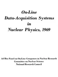 On-Line Data-Acquisition Systems in Nuclear Physics, 1969 — National Research Council (U.S.). Ad Hoc Panel on On-line Computers in Nuclear Research cover