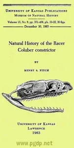 Natural History of the Racer Coluber constrictor — Henry S. (Henry Sheldon) Fitch cover