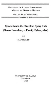 Speciation in the Brazilian Spiny Rats cover