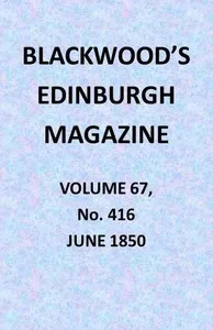 Blackwood's Edinburgh Magazine, Vol. 67, No. 416, June 1850 cover