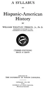 A Syllabus of Hispanic-American History — William Whatley, Jr. Pierson cover
