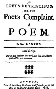 Poeta de Tristibus; Or, The Poet's Complaint cover