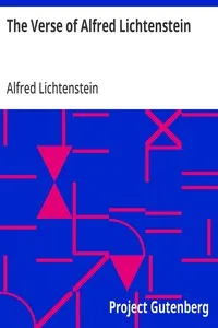 The Verse of Alfred Lichtenstein — Alfred Lichtenstein cover