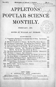 Appletons' Popular Science Monthly, February 1899: Volume LIV, No. 4, February 1899 — Various cover
