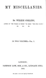 My Miscellanies, Vol. 1 (of 2) cover