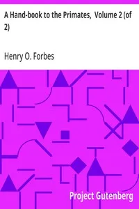 A Hand-book to the Primates,  Volume 2 (of 2) cover