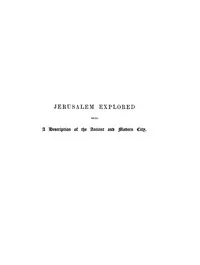 Jerusalem Explored, Volume 2—Plates: Being a Description of the Ancient and Modern City, with Numerous Illustrations Consisting of Views, Ground Plans and Sections — Ermete Pierotti cover