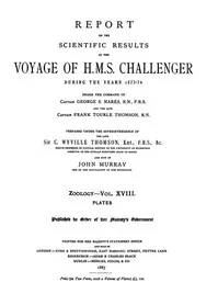 Report on the Radiolaria Collected by H.M.S. Challenger During the Years 1873-1876, Plates: Report on the Scientific Results of the Voyage of H.M.S. Challenger During the Years 1873-76, Vol. XVIII — Ernst Haeckel cover