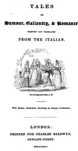 Tales of Humour, Gallantry & Romance, Selected and Translated from the Italian — Anonymous cover