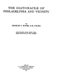The Diatomaceæ of Philadelphia and Vicinity — Charles S. (Charles Sumner) Boyer cover