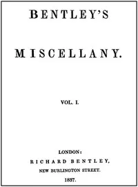 Bentley's Miscellany, Volume I cover
