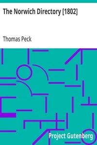 The Norwich Directory [1802] — Thomas Peck cover