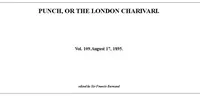 Punch or the London Charivari, Vol. 109, August 17, 1895 cover