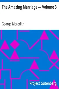 The Amazing Marriage — Volume 3 — George Meredith cover