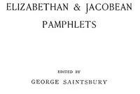 Elizabethan & Jacobean Pamphlets — Anonymous cover