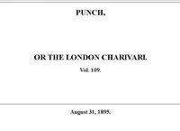 Punch or the London Charivari, Vol. 109, August 31, 1895 cover