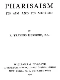 Pharisaism, Its Aim and Its Method cover
