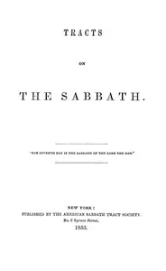 Tracts on the Sabbath — Anonymous cover