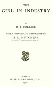 The Girl in Industry — Dorothy Josephine Collier cover