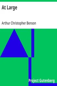 At Large — Arthur Christopher Benson cover