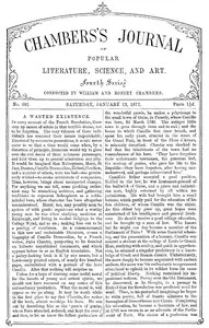 Chambers's Journal of Popular Literature, Science, and Art, No. 681: January 13, 1877 — Various cover