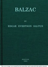 Balzac — Edgar Saltus cover