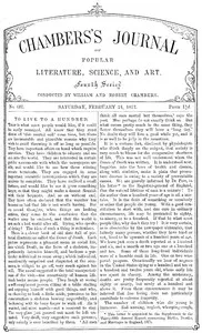 Chambers's Journal of Popular Literature, Science, and Art, No. 687: February 24, 1877 — Various cover