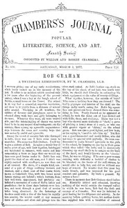 Chambers's Journal of Popular Literature, Science, and Art, No. 688: March 3, 1877 — Various cover