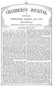 Chambers's Journal of Popular Literature, Science, and Art, No. 700: May 26, 1877 — Various cover