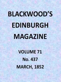 Blackwood's Edinburgh Magazine, Volume 71, No. 437, March 1852 cover