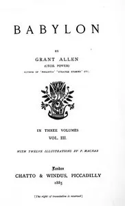 Babylon, Volume 3 — Grant Allen cover