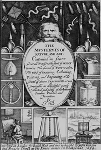The Mysteryes of Nature and Art: Conteined in foure severall Tretises, The first of water workes, The second of Fyer workes, The third of Drawing, Colouring, Painting, and Engraving, The fourth of divers Experiments, as wel serviceable as delightful: — John Bate cover