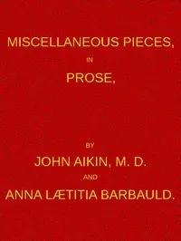 Miscellaneous Pieces, in Prose — Mrs. (Anna Letitia) Barbauld cover