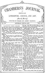 Chambers's Journal of Popular Literature, Science, and Art, No. 705, June 30, 1877 cover