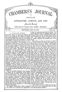 Chambers's Journal of Popular Literature, Science, and Art, No. 707, July 14, 1877 — Various cover