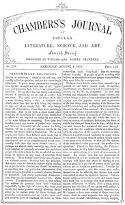 Chambers's Journal of Popular Literature, Science, and Art, No. 710: August 4, 1877 cover