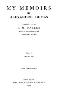 My Memoirs, Vol. I, 1802 to 1821 cover