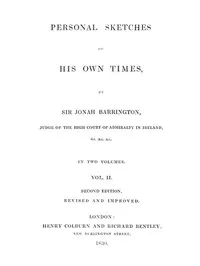 Personal sketches of his own times, Vol. 2 (of 3) — Jonah, Sir Barrington cover