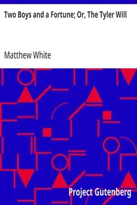 Two Boys and a Fortune; Or, The Tyler Will — Matthew White cover