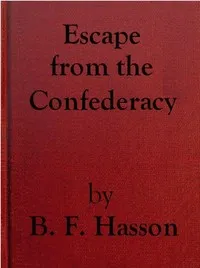 Escape from the Confederacy cover