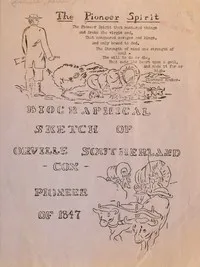 Orville Southerland Cox, Pioneer of 1847 — Adelia B. Cox Sidwell cover
