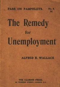 The Remedy for Unemployment — Alfred Russel Wallace cover