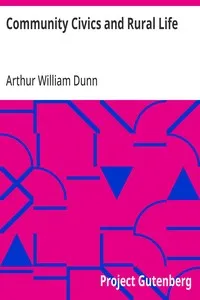 Community Civics and Rural Life — Arthur William Dunn cover
